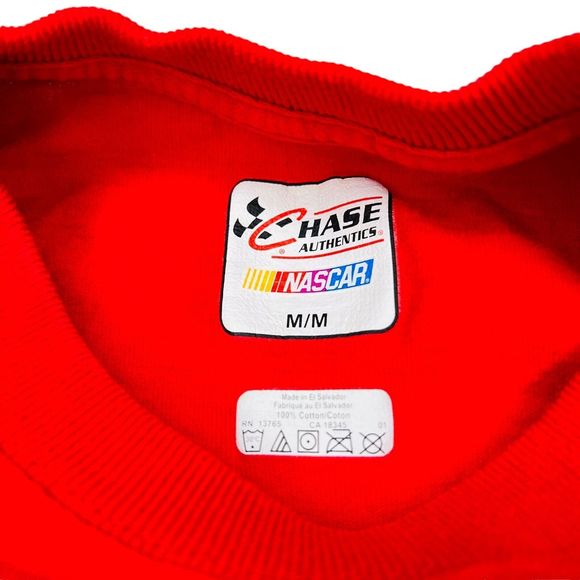 Nascar Chase Authentics Men Medium Red Kevin Harvick 29 Budweiser T-shirt - Picture 3 of 5